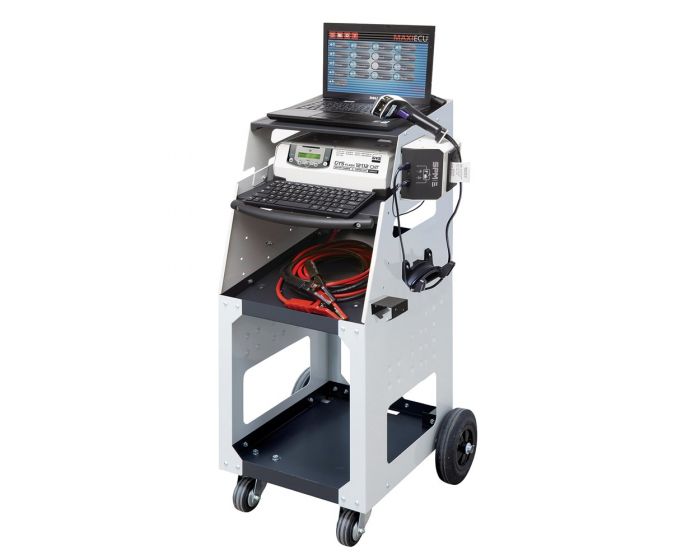 Acculader-met-trolley,-printer-en-scanner